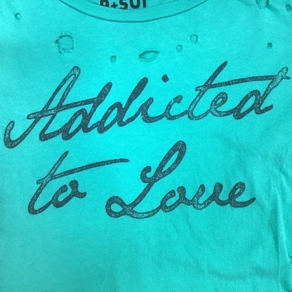PacSun Shirt Size L Courtship & Suitors Shirt Graphic Addicted To Love Distress - Picture 2 of 14